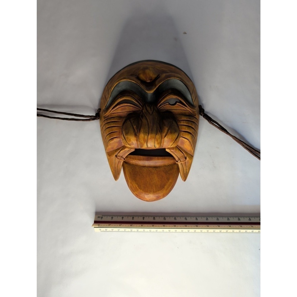 Korean Traditional Hahoe Tal Mask Yangban Aristocrat Wood Carved Folk‎ Art Decor